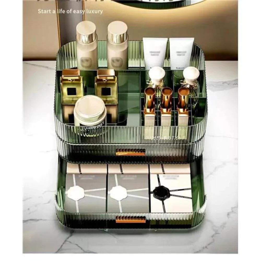 Makeup Organizer Stackable Drawers Skincare Vanity Storage Box for Counter